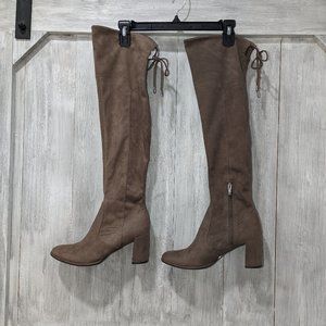 MARC FISHER YUNA Over the Knee Boots Rounded Toe Size 8.5